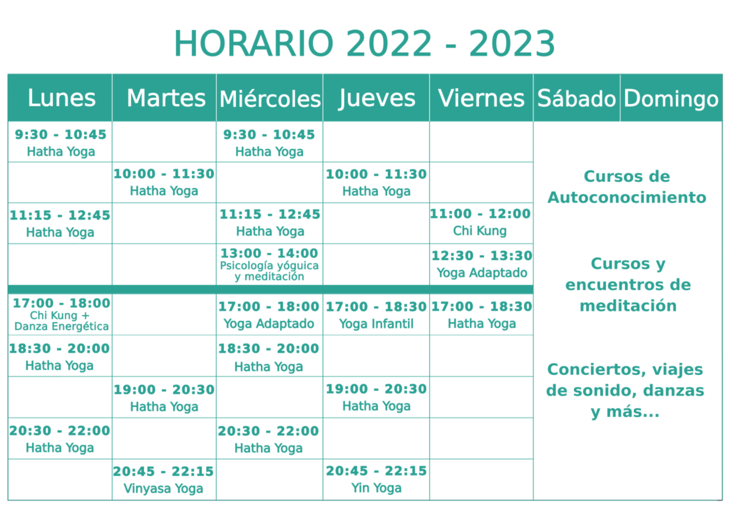 Horario om tara salamanca 2022-2023